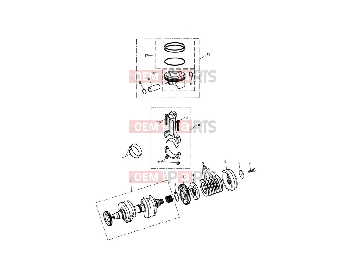 Triumph 2014 THUNDERBIRD COMMANDER Crankshaft, Connecting Rods...