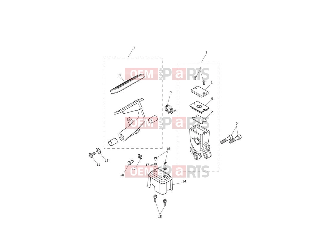 Triumph 2015 THUNDERBIRD COMMANDER Rear Brake Master Cylinder...