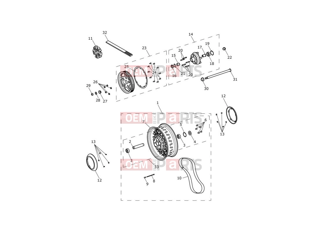 Triumph 2014 THUNDERBIRD LT Rear Wheel & Final Drive