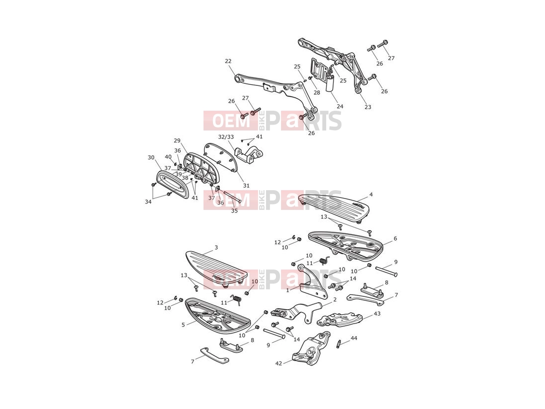 Triumph 2014 THUNDERBIRD LT Footrests & Mountings 1