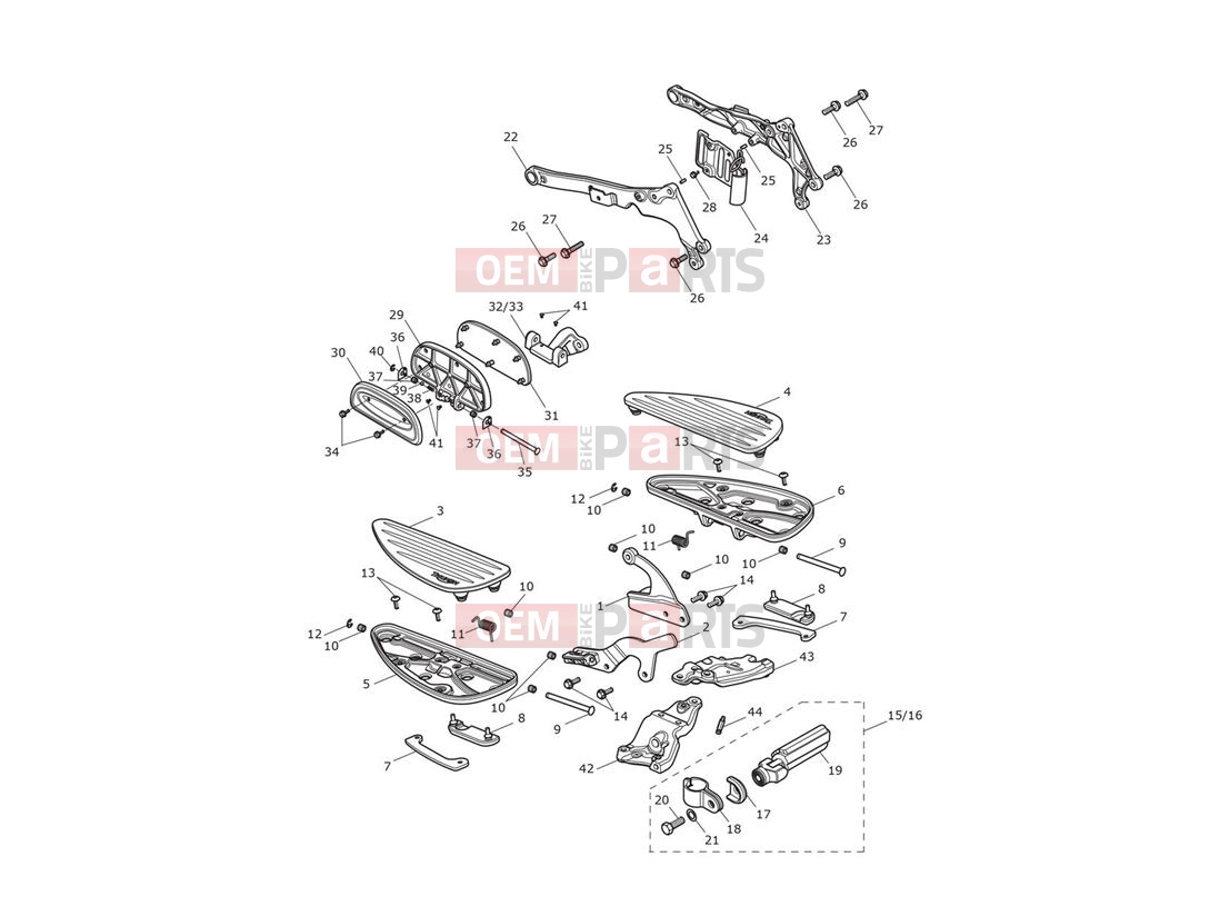 Triumph 2014 THUNDERBIRD LT Footrests & Mountings 2