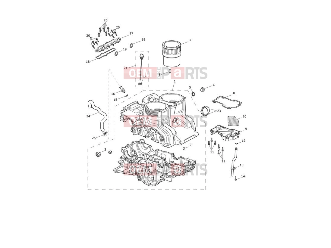 Triumph 2014 THUNDERBIRD STORM Crankcase & Fittings