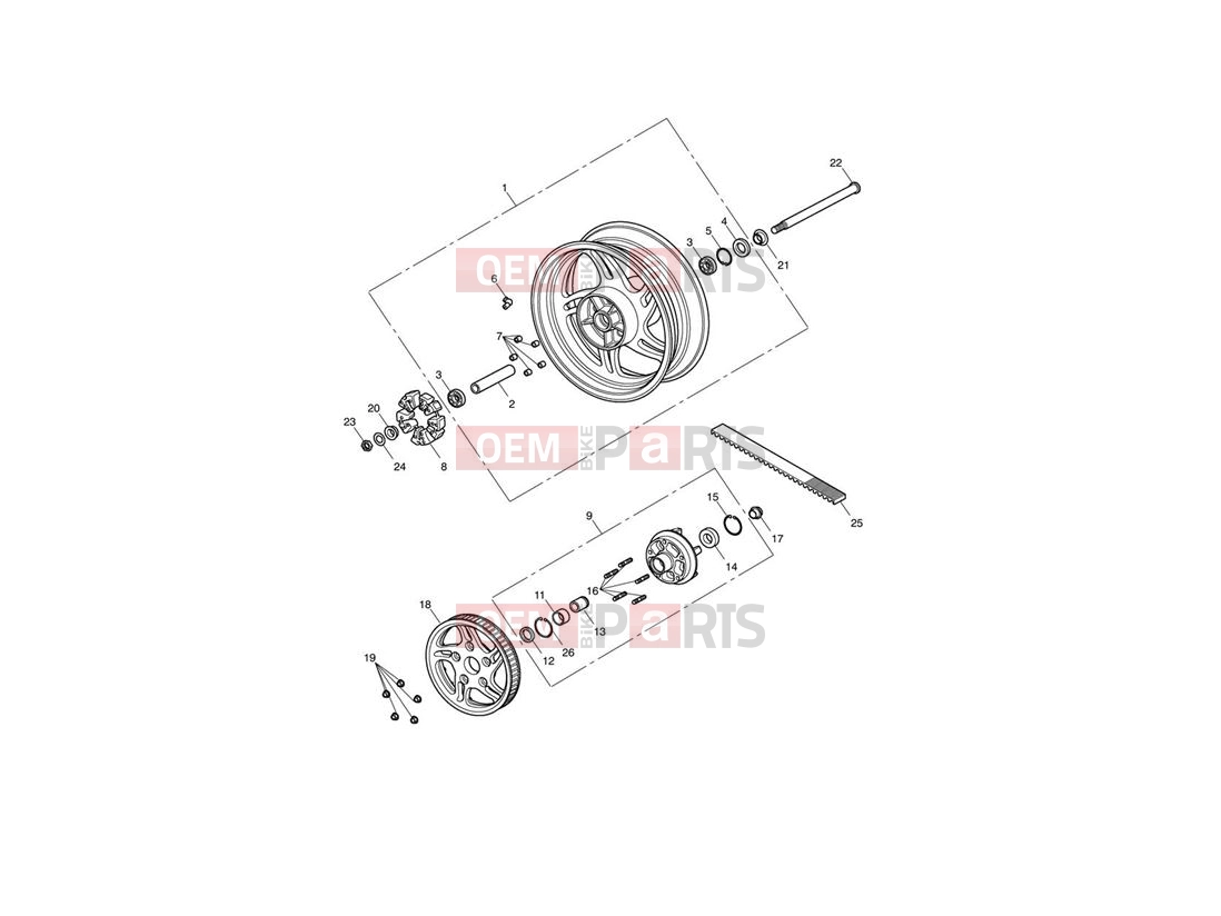 Triumph 2012 THUNDERBIRD STORM Rear Wheel