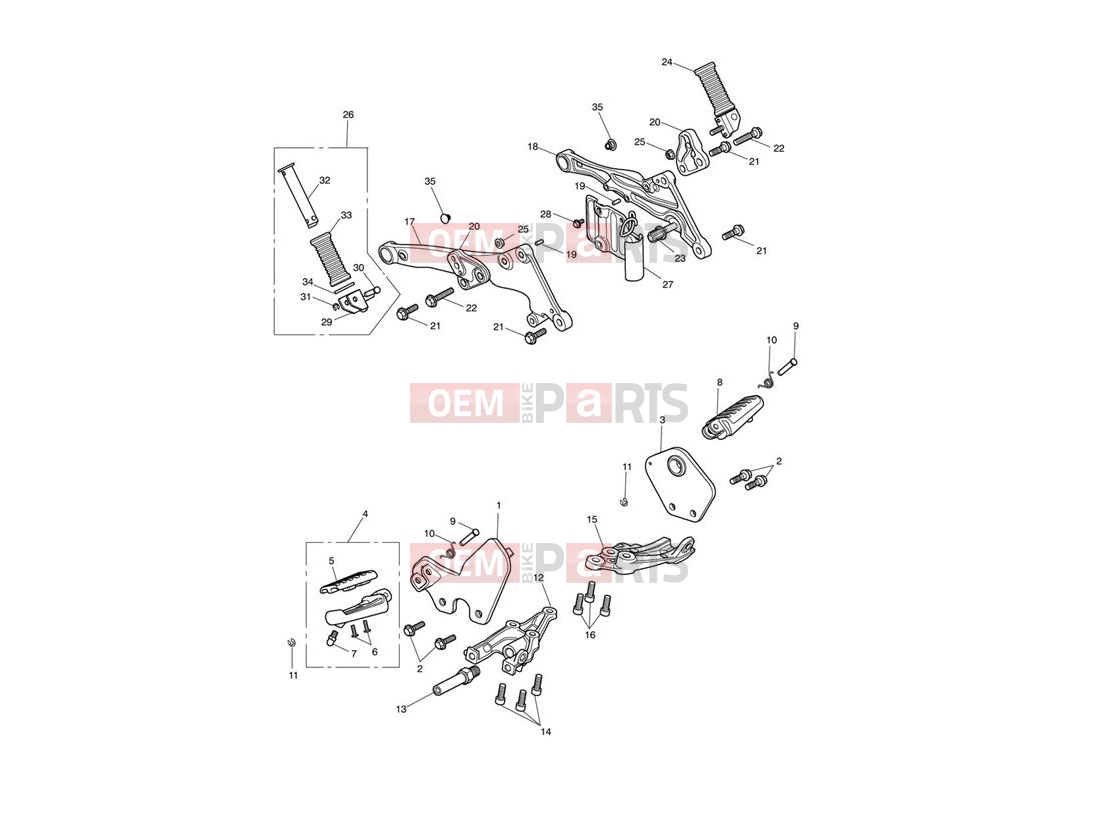 Triumph 2012 THUNDERBIRD STORM Footrests & Mountings