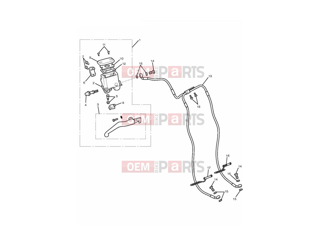 Triumph 2012 THUNDERBIRD STORM Front Brake Master Cylinder...