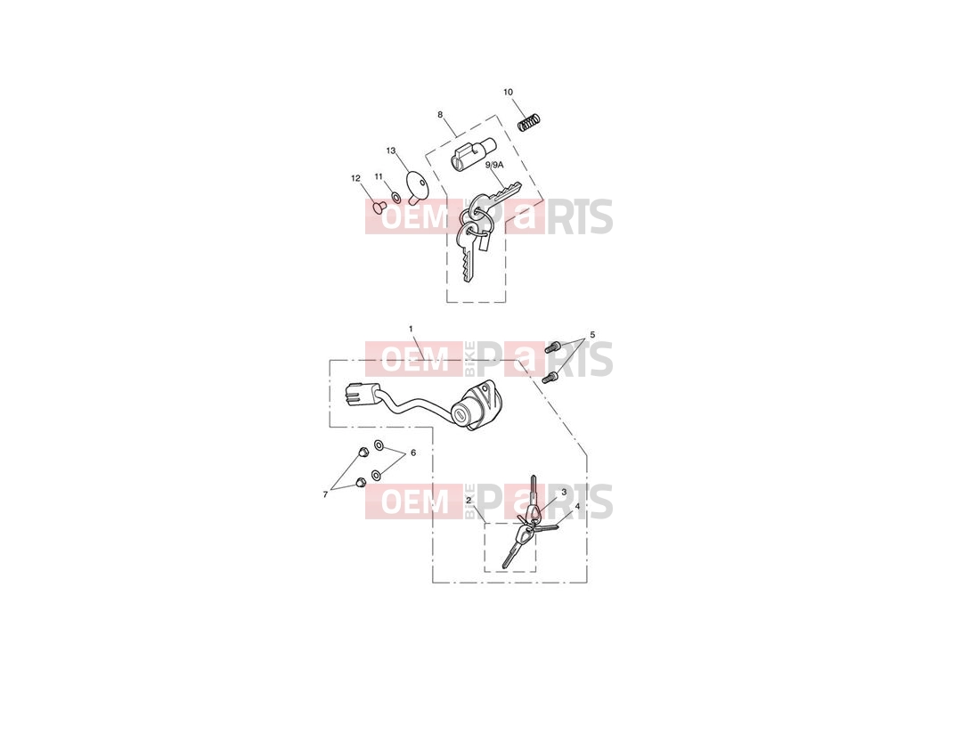 Triumph 2013 THUNDERBIRD STORM Ignition Switch & Steering Lock