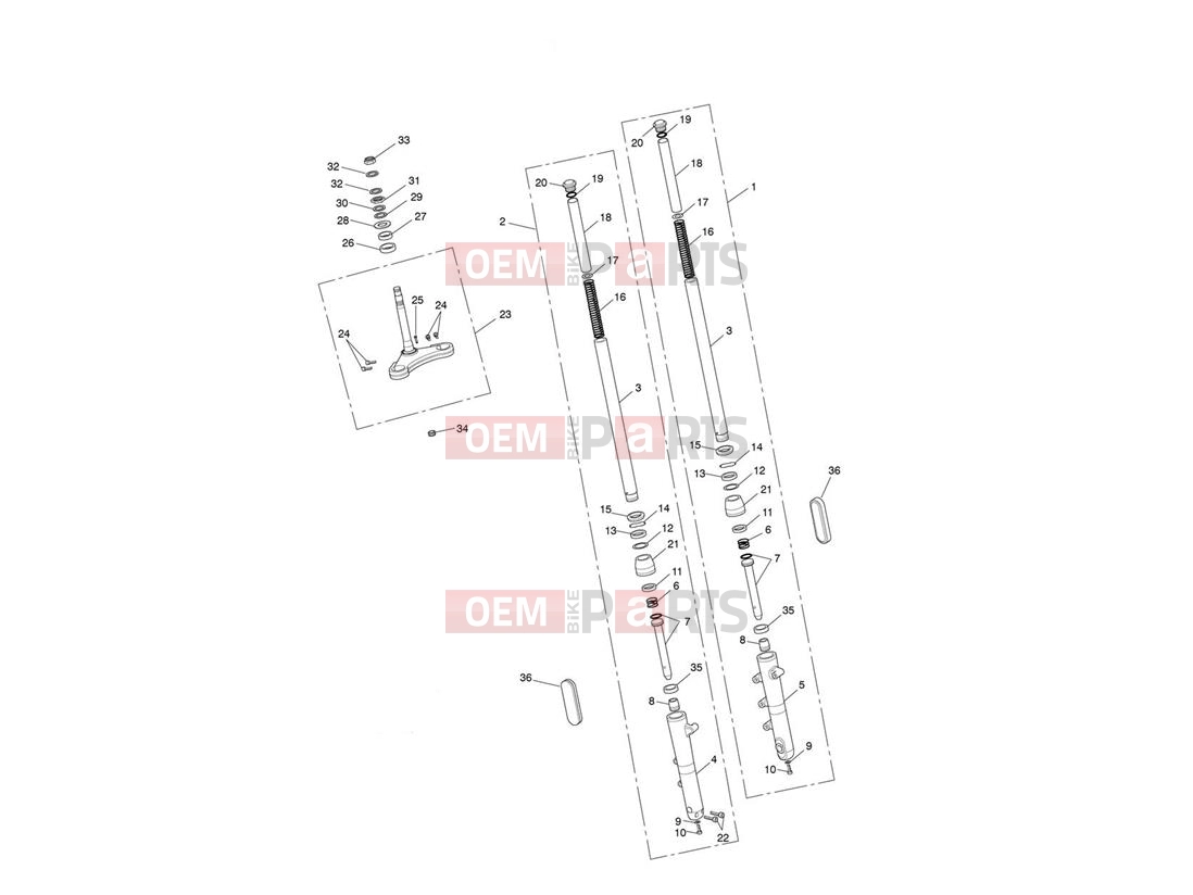 Triumph 2013 THUNDERBIRD STORM Front Forks & Lower Yoke