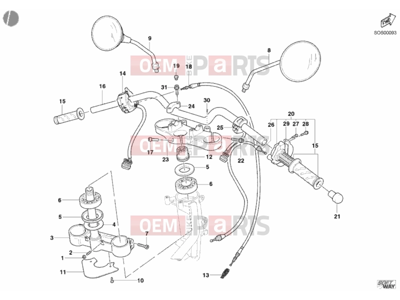 DUCATI 2003 Monster 800 HANDLEBAR » HANDLE BAR