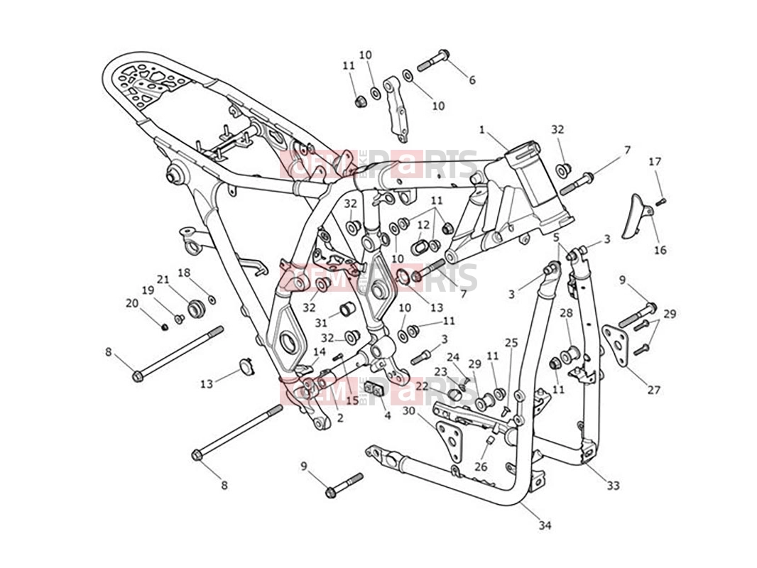 Triumph 2020 SCRAMBLER 1200 XC Main Frame Assembly