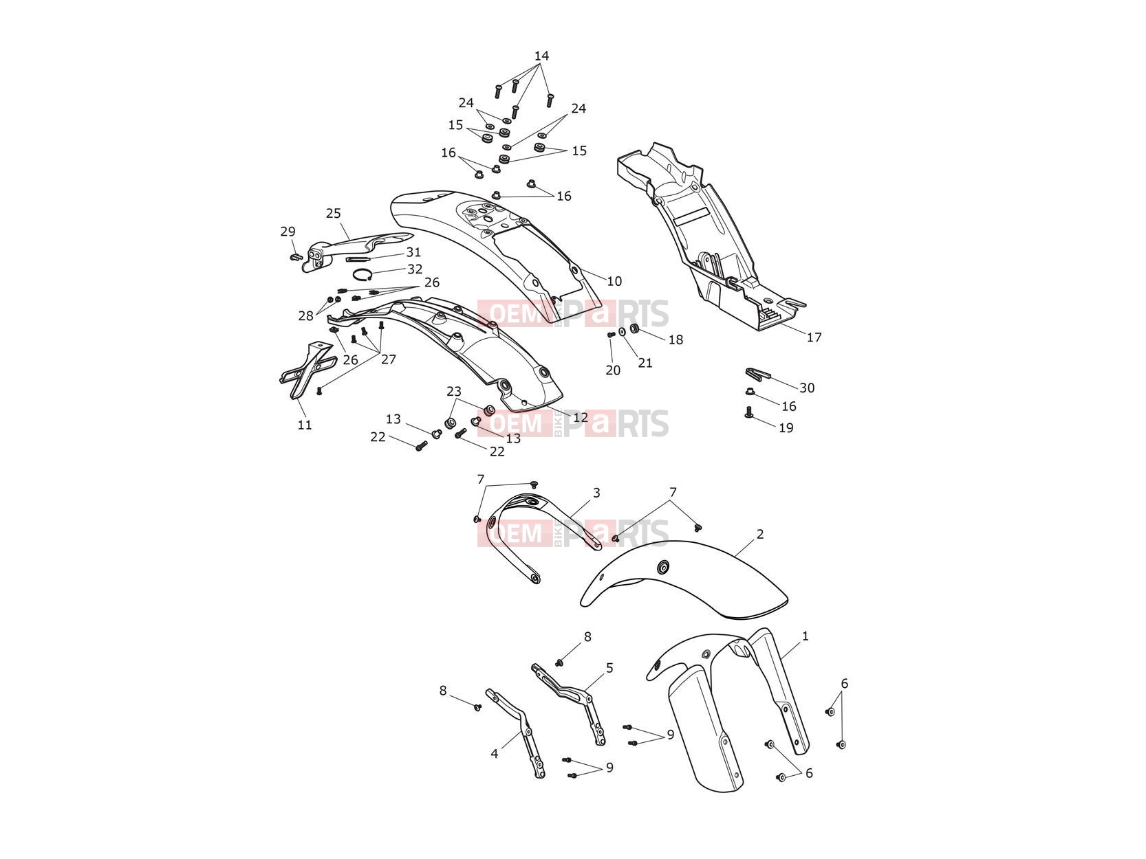 Triumph 2020 SCRAMBLER 1200 XC Mudguards