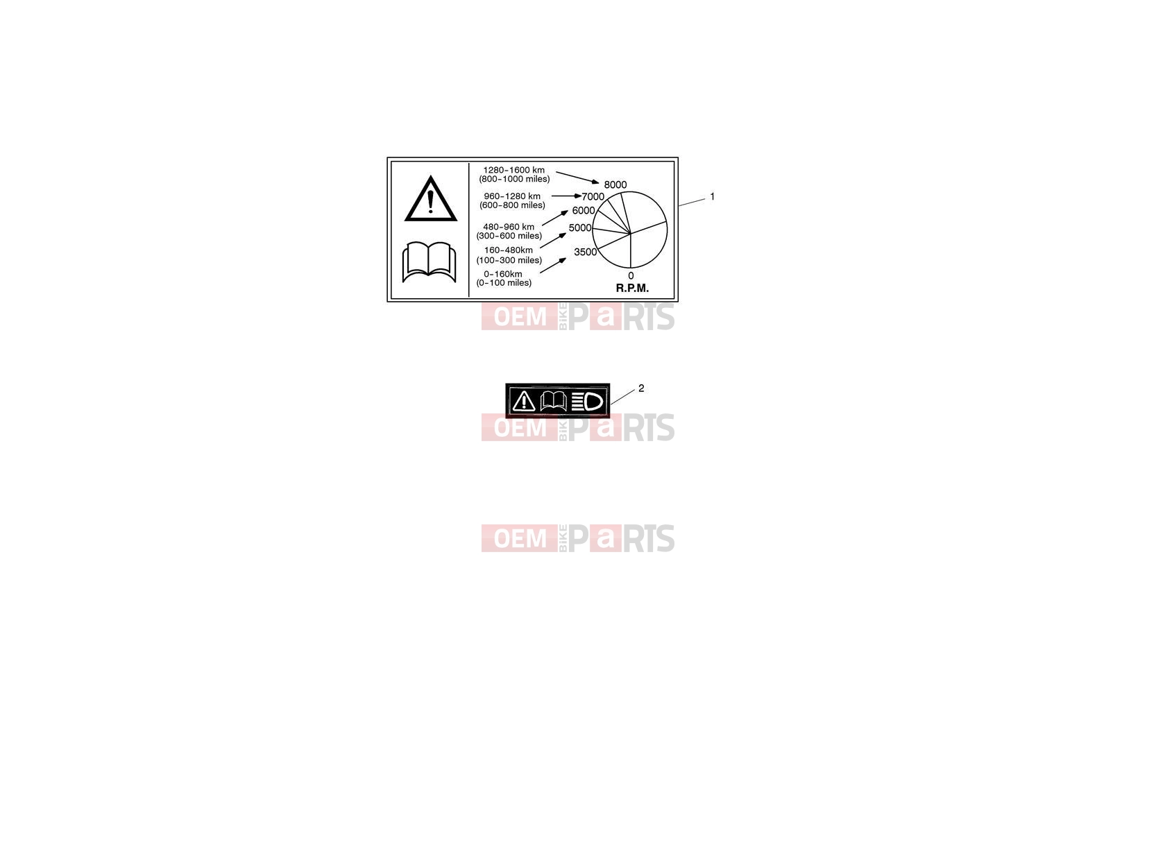 Triumph 2021 SCRAMBLER 1200 XC Warning Labels