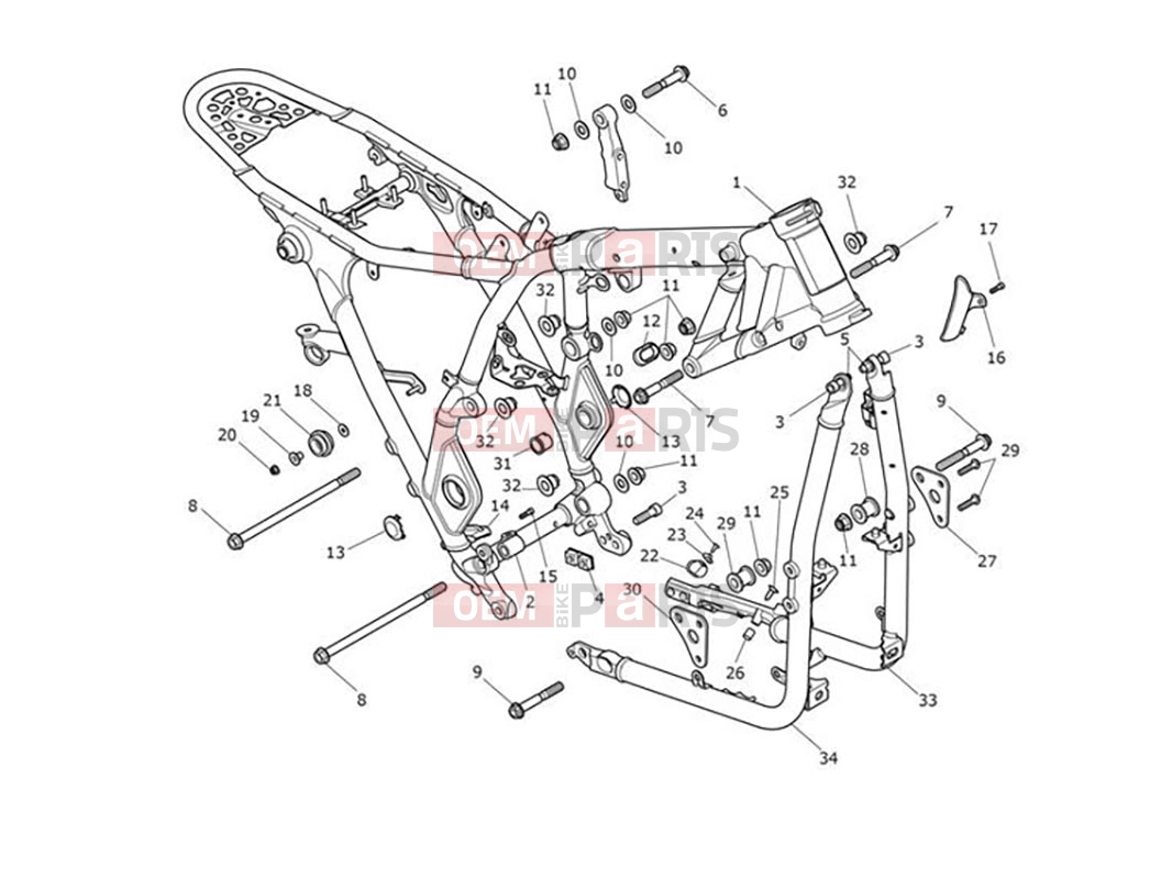 Triumph 2020 SCRAMBLER 1200 XE Main Frame Assembly