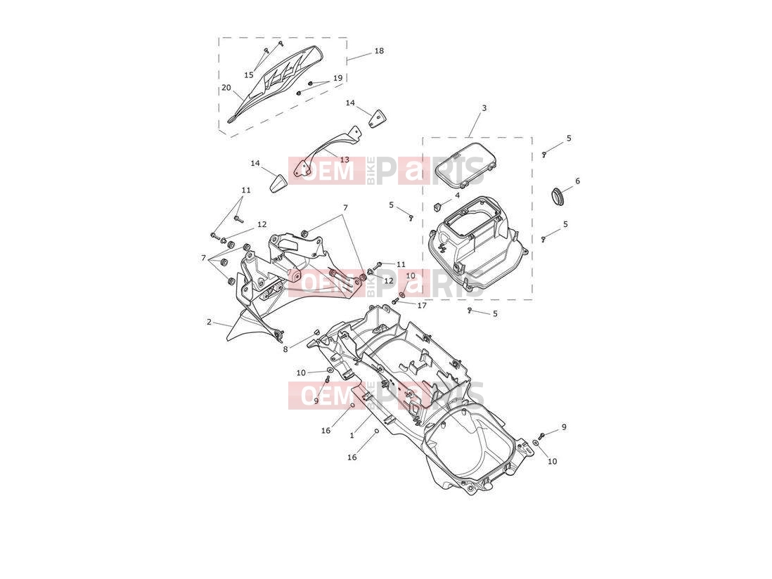 Triumph 2013 TROPHY 1215 Rear Mudguard