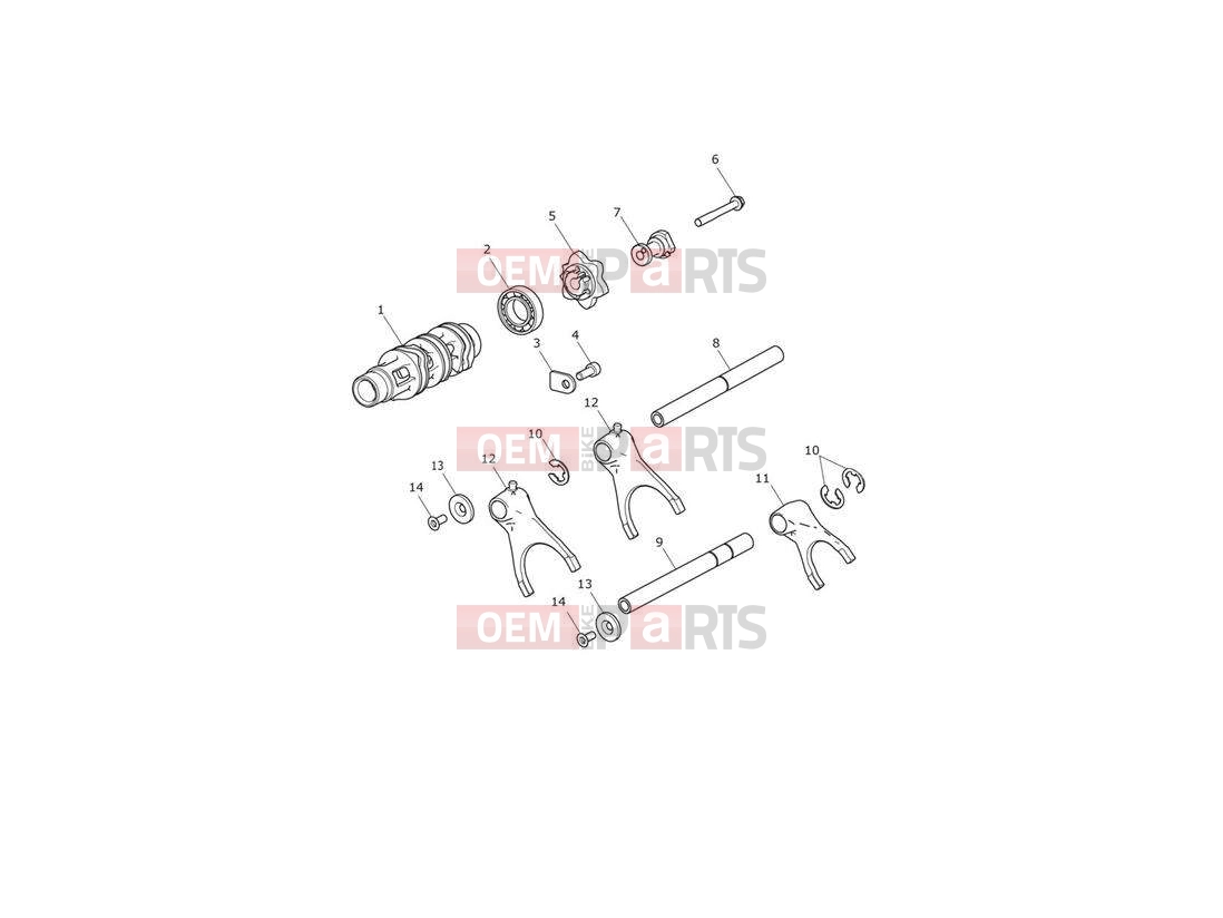 Triumph 2013 TROPHY 1215 Gear Selector Drum