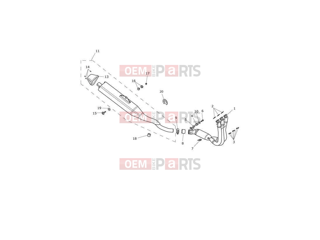Triumph 2013 TROPHY 1215 Exhaust System