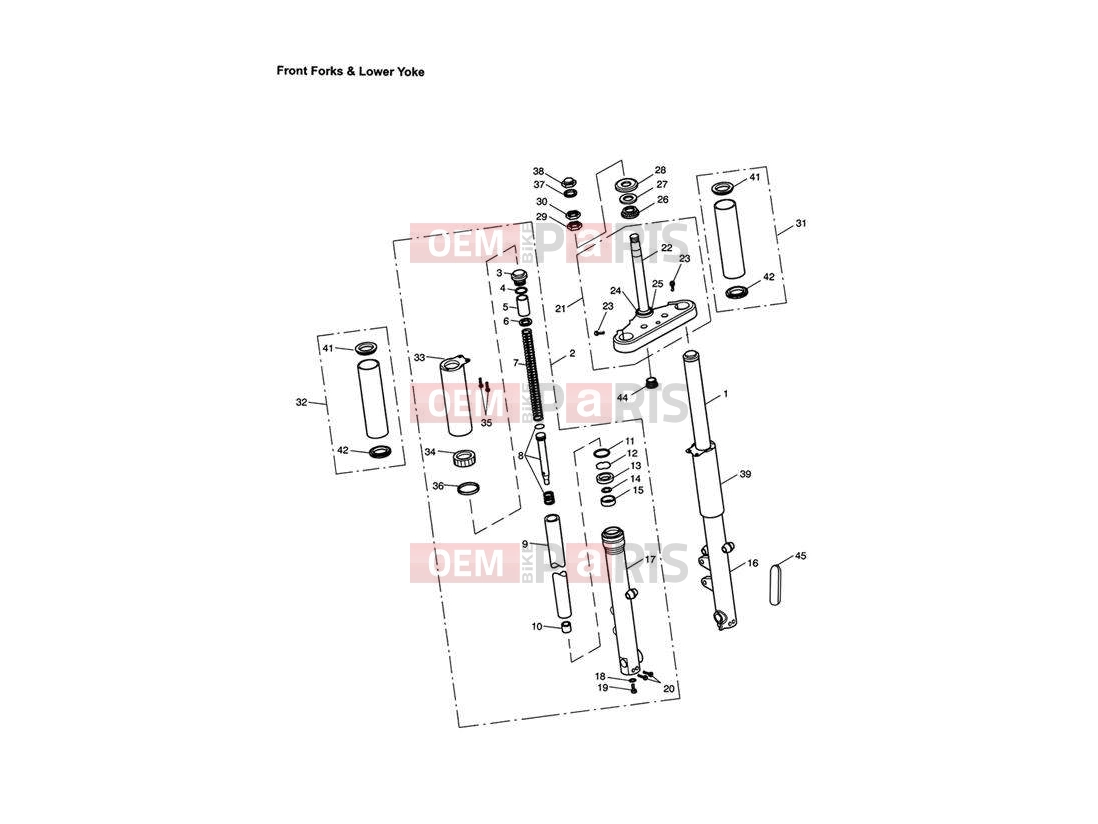 Triumph 2004 SPEEDMASTER CARBS Front Forks & Lower Yoke
