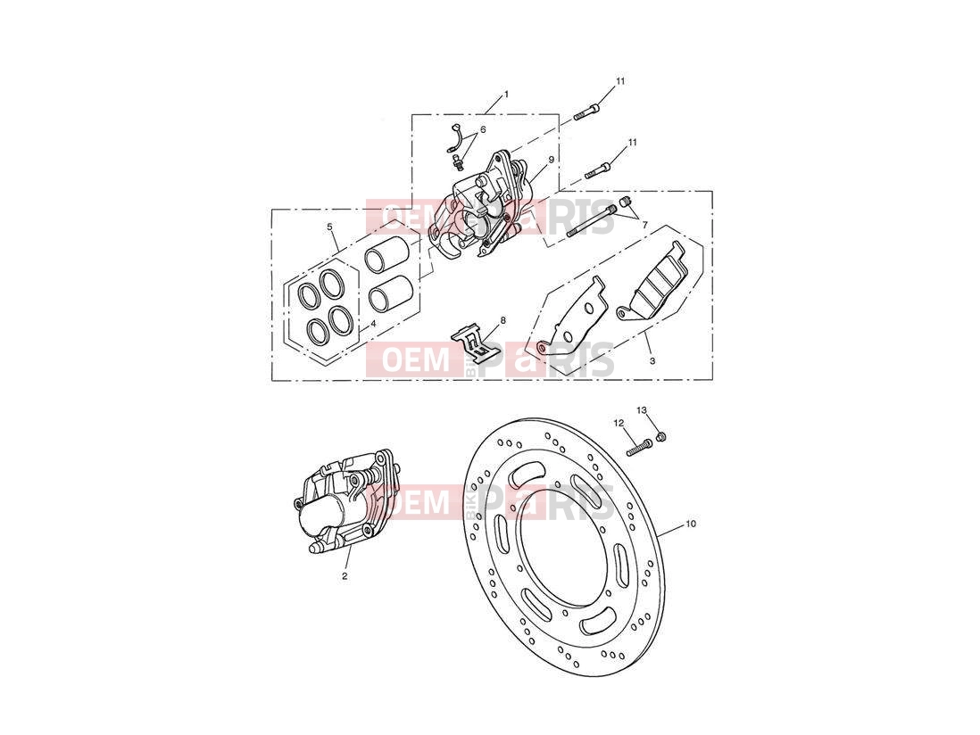 Triumph 2004 SPEEDMASTER CARBS Front Brake Caliper & Disc