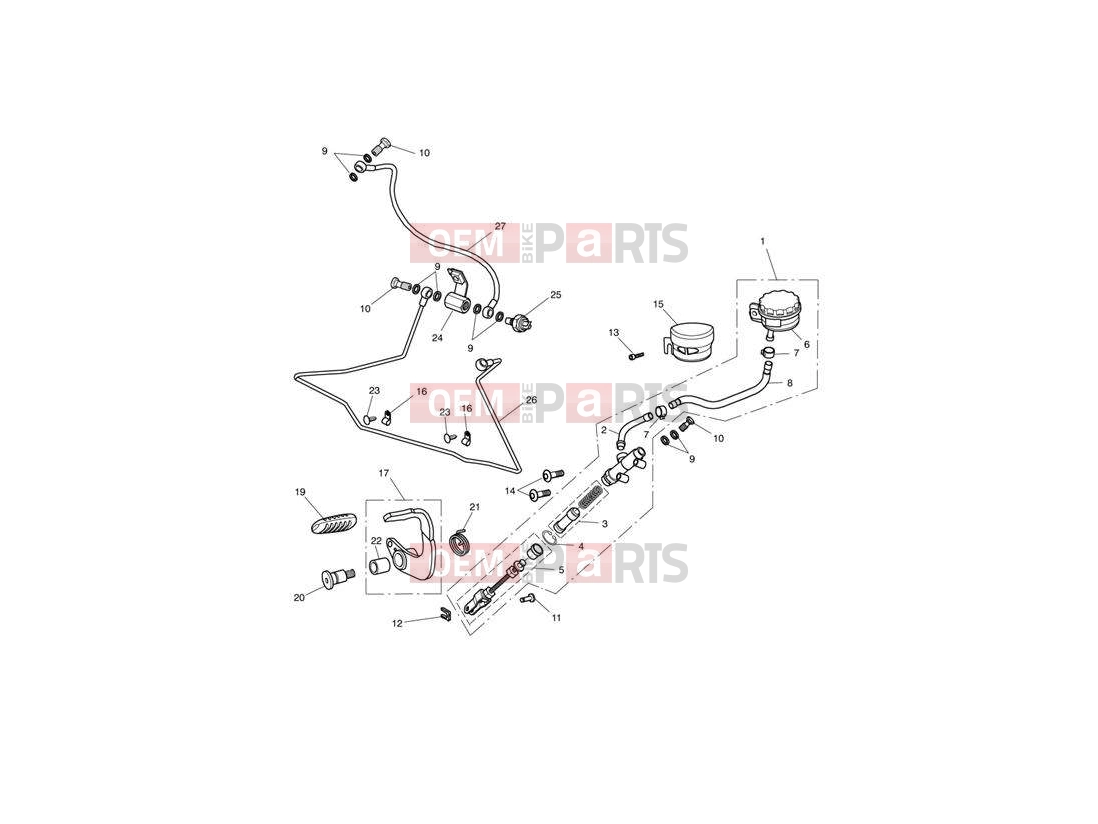 Triumph 2008 SPEEDMASTER EFI Rear B. Master Cylinder 469051