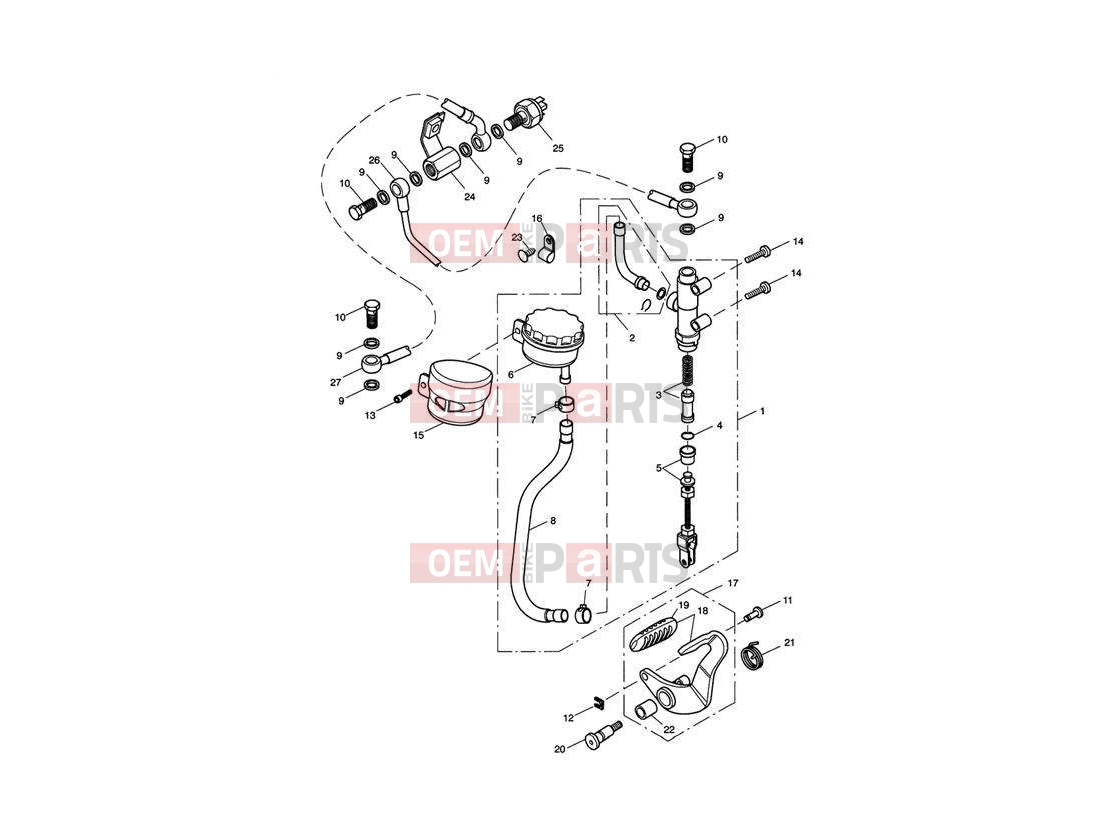 Triumph 2008 SPEEDMASTER EFI Rear B. Master Cylinder 469050