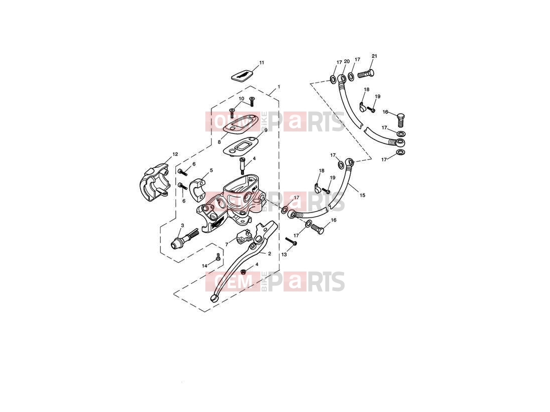 Triumph 2012 SPEEDMASTER EFI Front Master Cylinder & Hoses