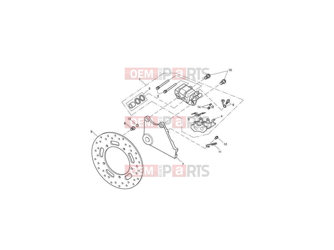 Triumph 2012 SPEEDMASTER EFI Rear Brake Caliper & Disc