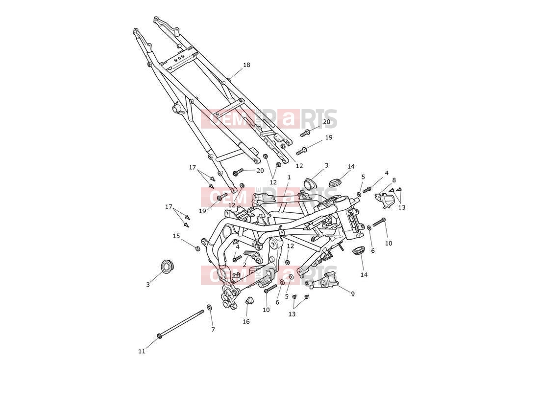 Triumph 2021 TIGER 900 GT Frame & Subframe