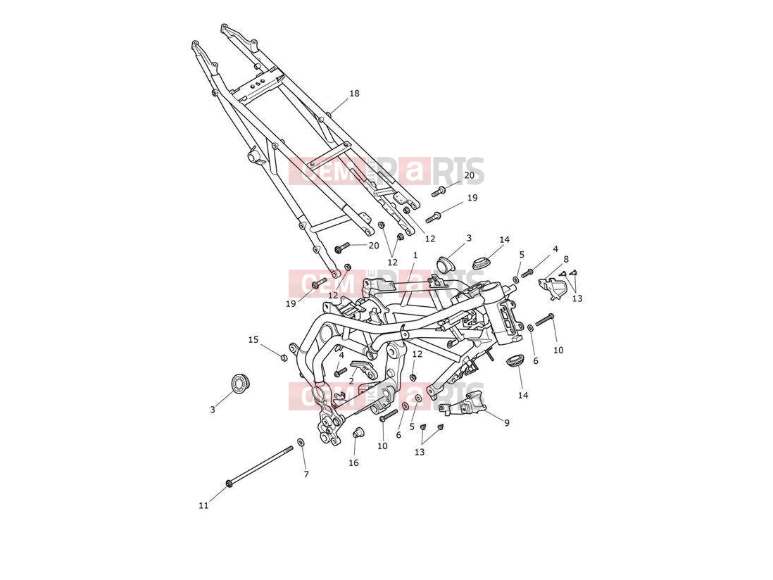 Triumph 2020 TIGER 900 GT Pro Frame & Subframe