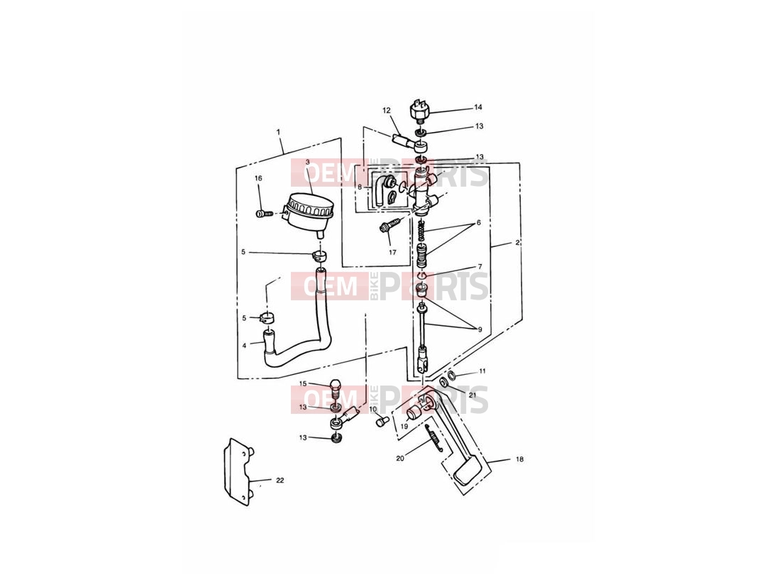 Triumph 2000 TROPHY 29156 > Rear Brake Master Cylinder