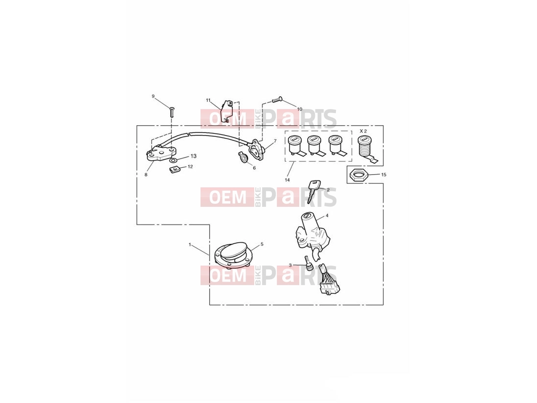Triumph 2001 TROPHY 29156 > Ignition Switch & Lock Set