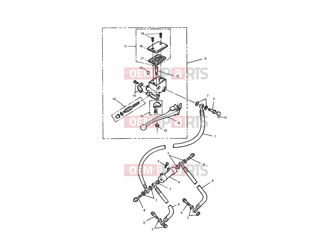 Triumph 1996 TROPHY > 29155 Front Brake Master Cylinder