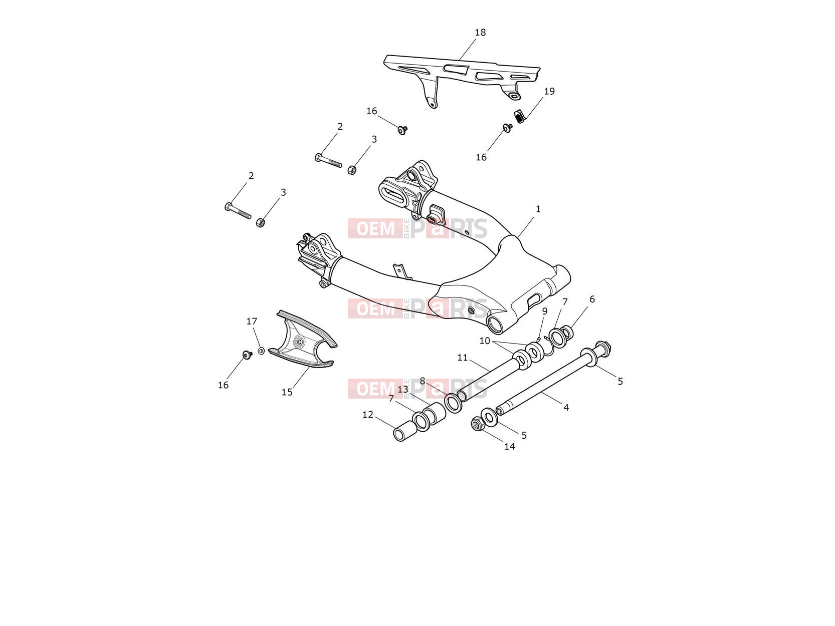 Triumph 2019 SPEED TWIN Swingarm Assembly