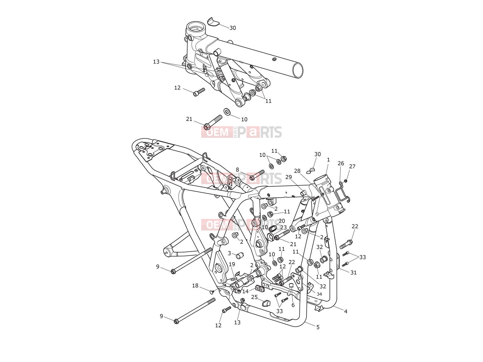 Triumph 2021 SPEED TWIN Main Frame Assembly