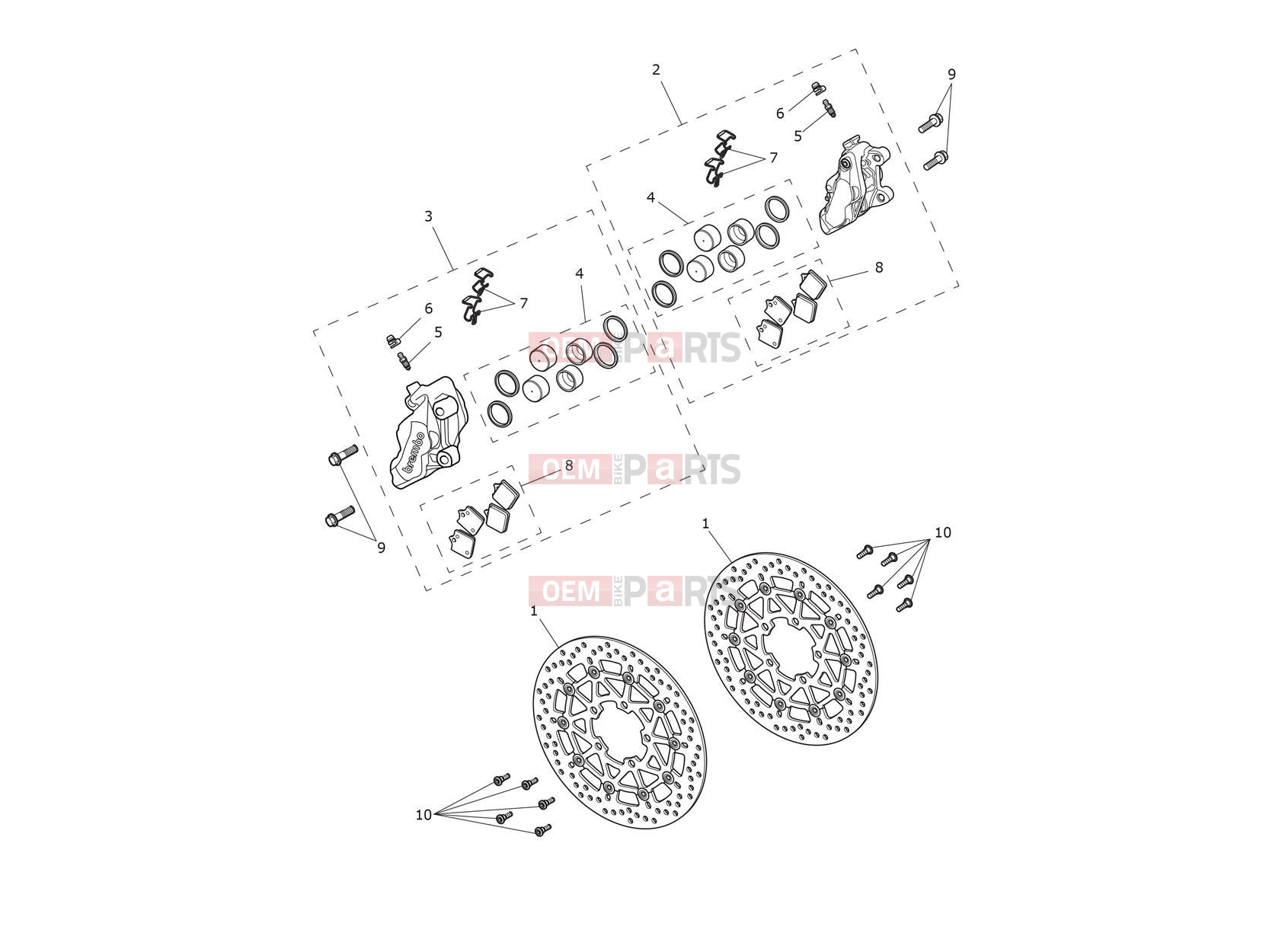 Triumph 2021 SPEED TWIN Front Brake Caliper & Discs