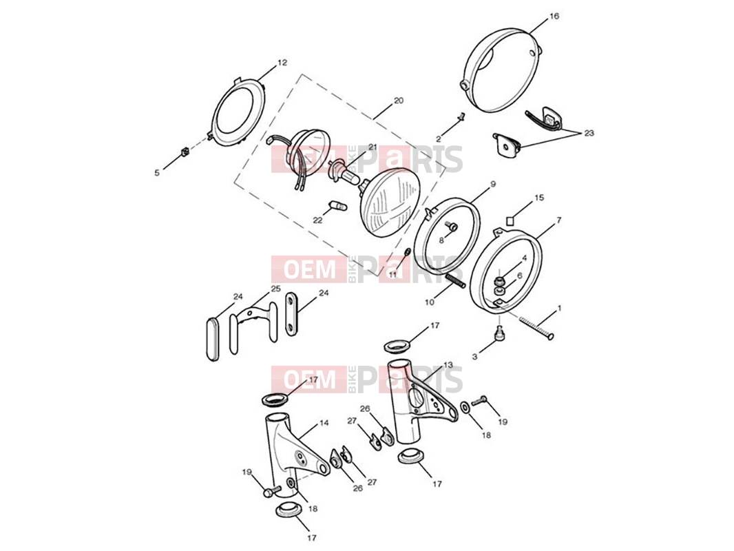 Triumph 2014 SCRAMBLER EFI Headlight Assembly