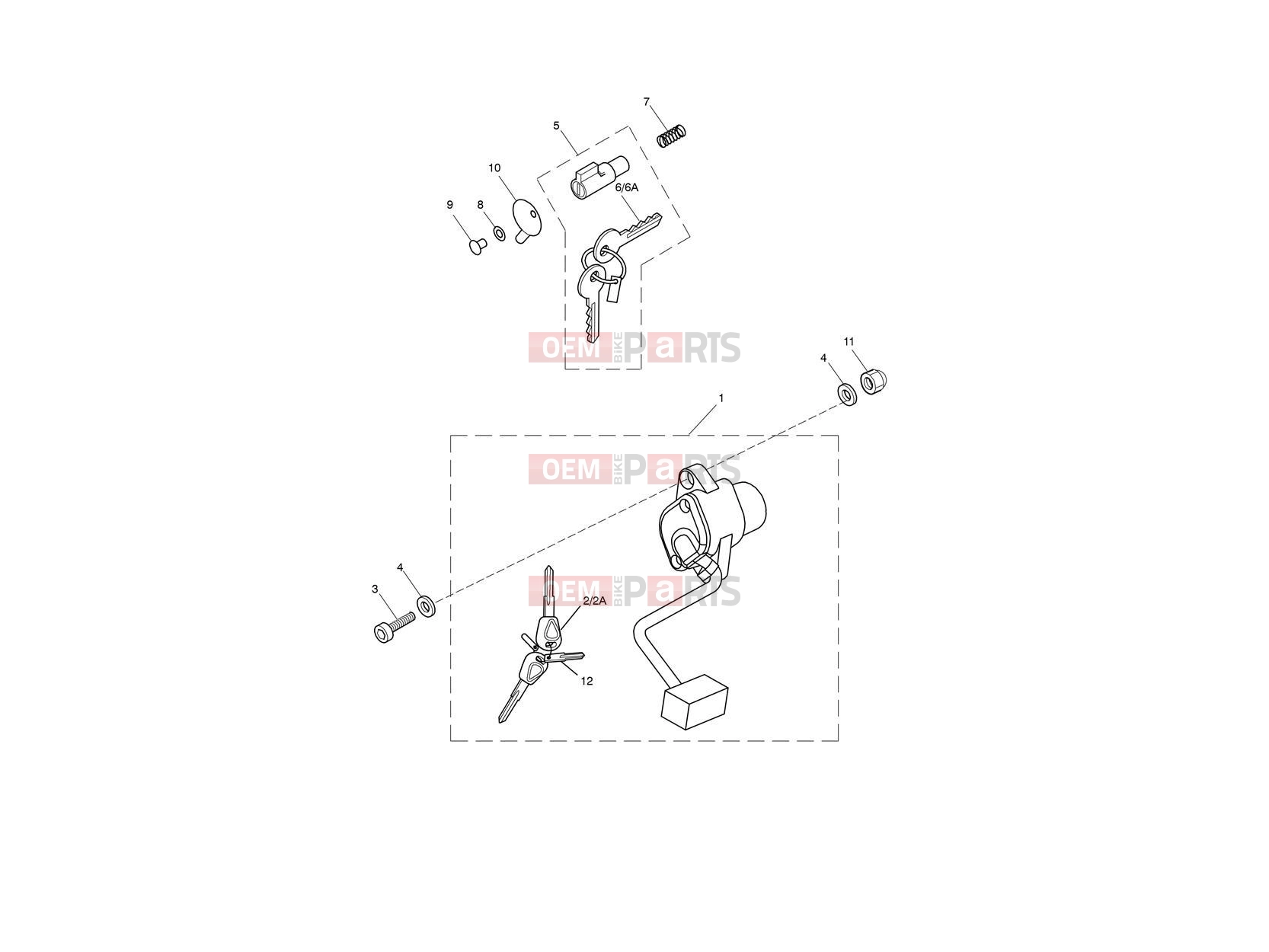 Triumph 2014 SCRAMBLER EFI Ignition Switch & Steering Lock