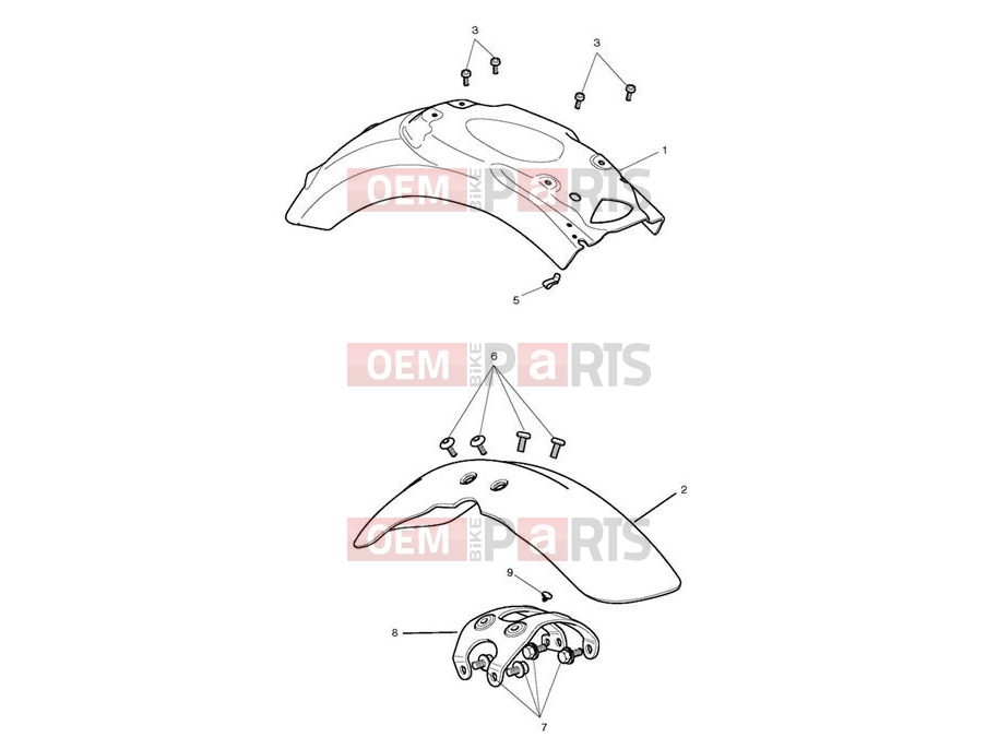 Triumph 2009 SCRAMBLER EFI Mudguards