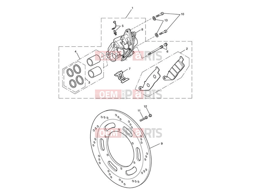 Triumph 2009 SCRAMBLER EFI Front Brake Caliper & Discs