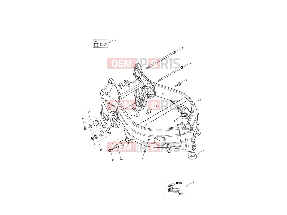 Triumph 2000 TT600 Main Frame & Fittings