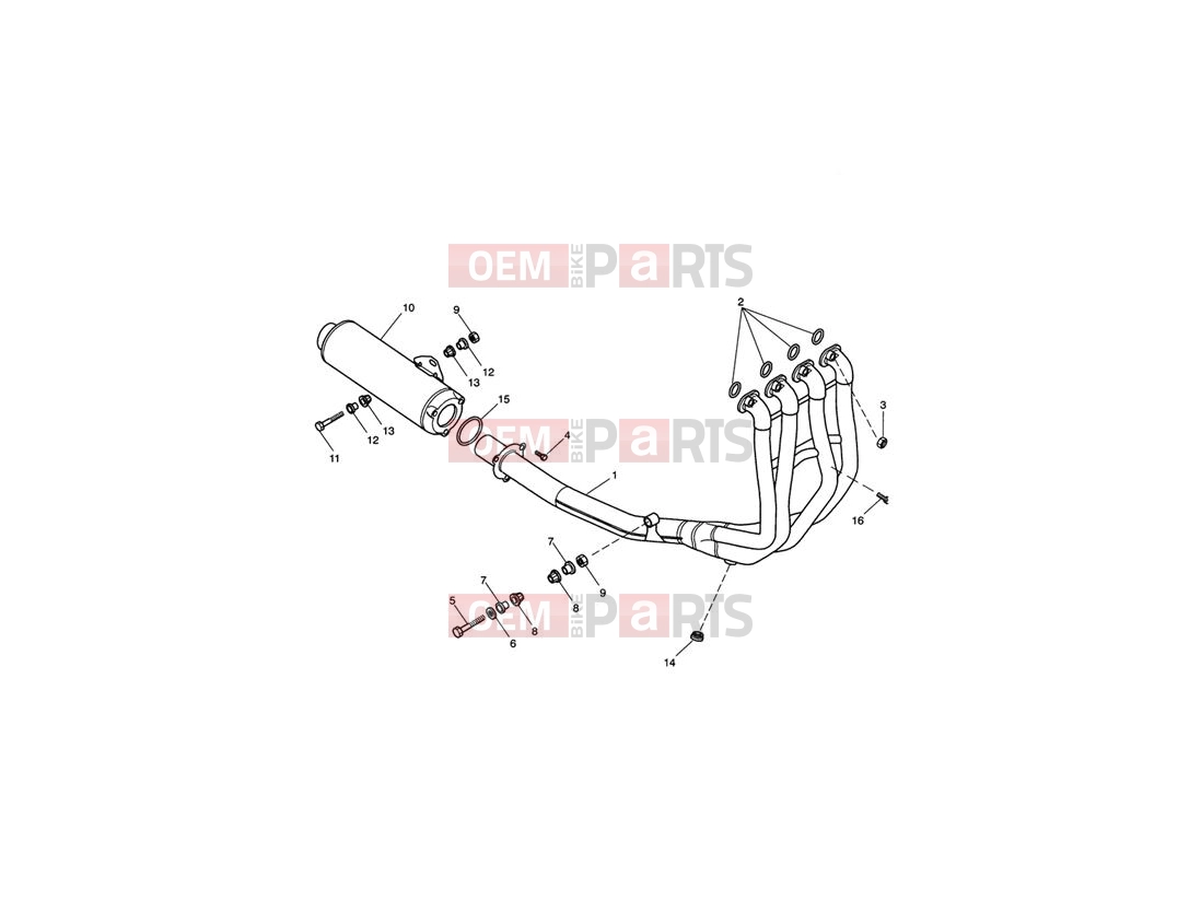 Triumph 2002 TT600 Exhaust System
