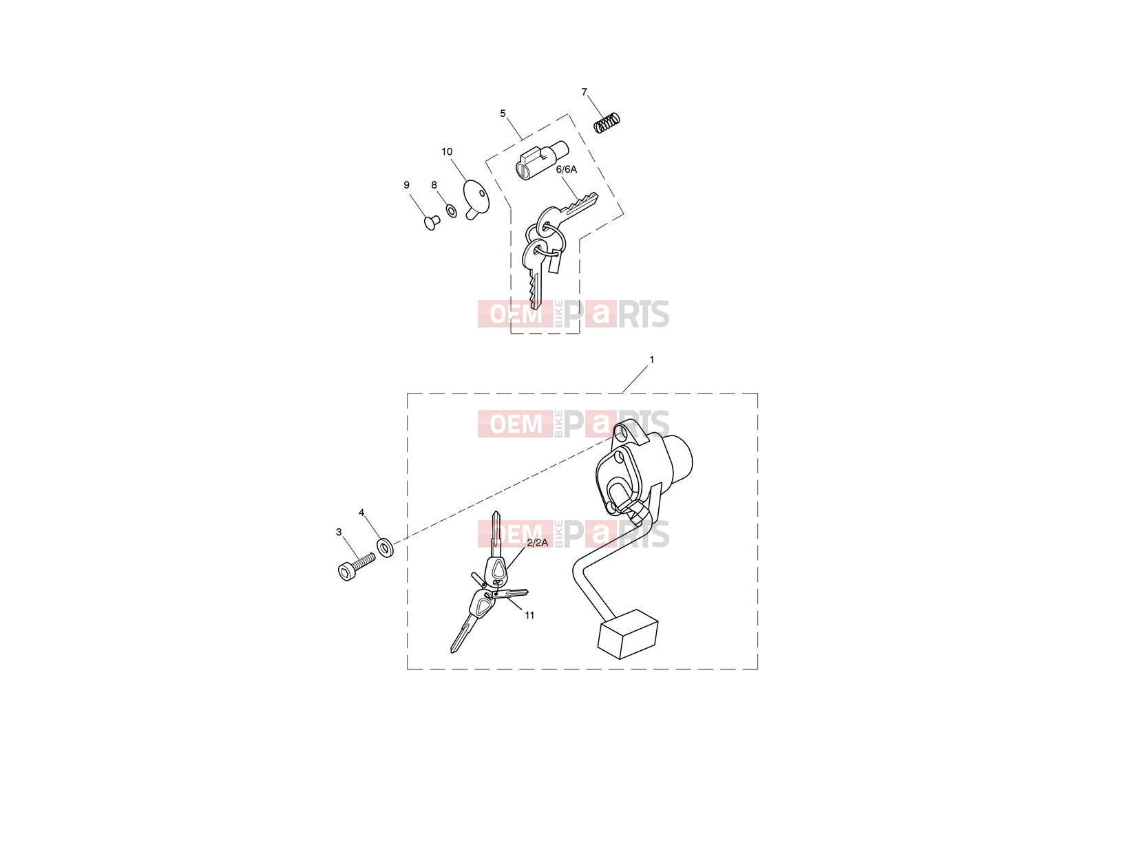 Triumph 2009 THRUXTON 900 EFI Ignition Switch & Steering Lock