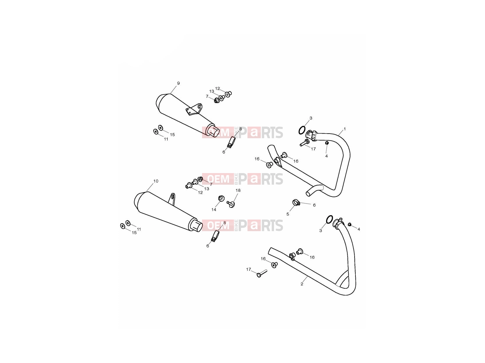 Triumph 2013 THRUXTON 900 EFI Exhaust System