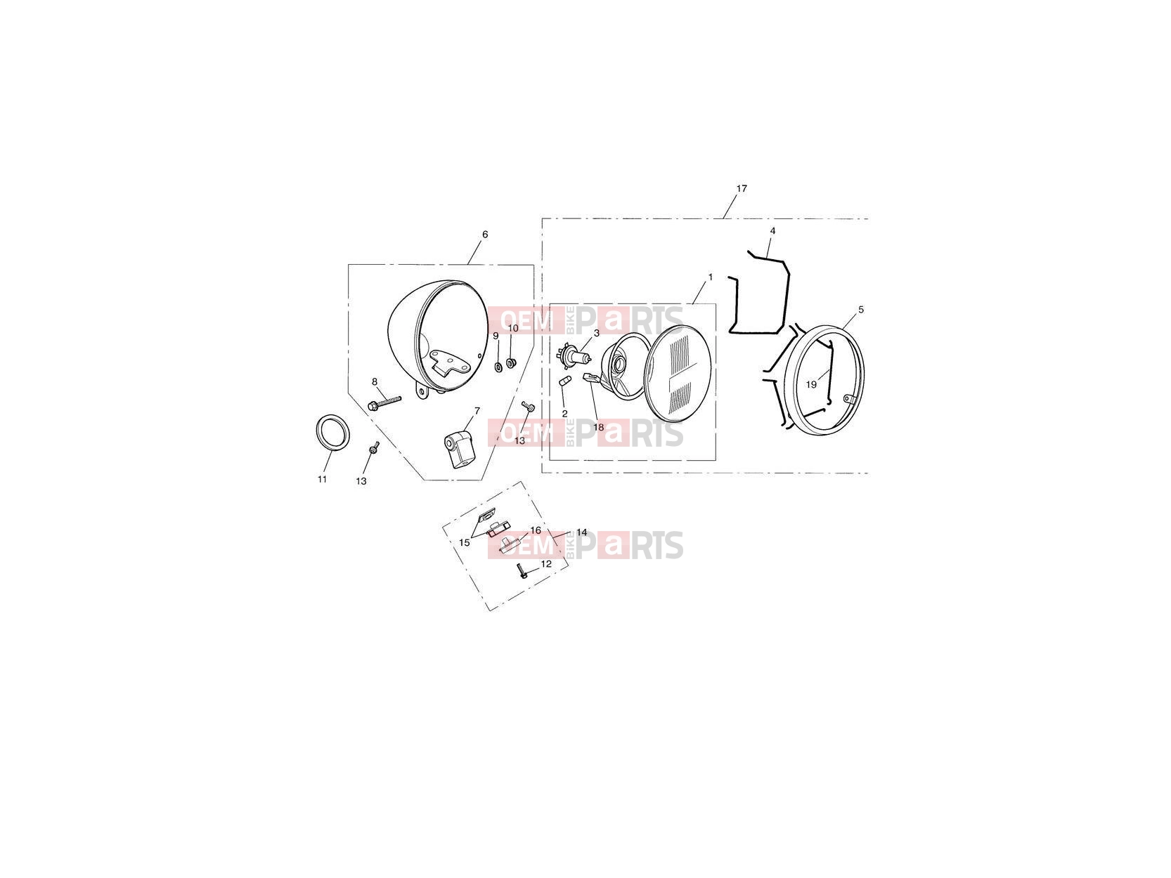 Triumph 2003 AMERICA CARBS Headlight Assembly