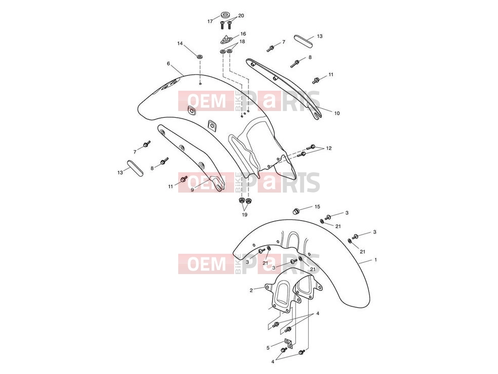 Triumph 2014 AMERICA EFI Mudguards