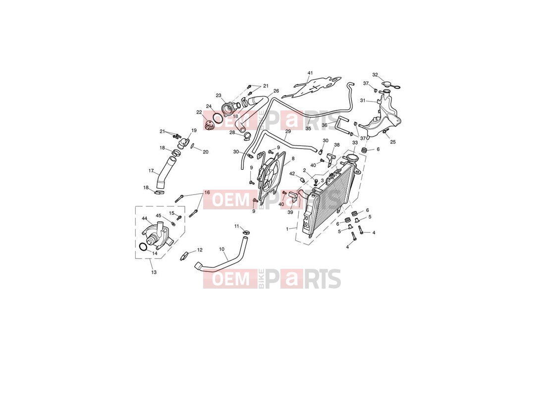 Triumph 2008 Tiger 1050 Cooling System