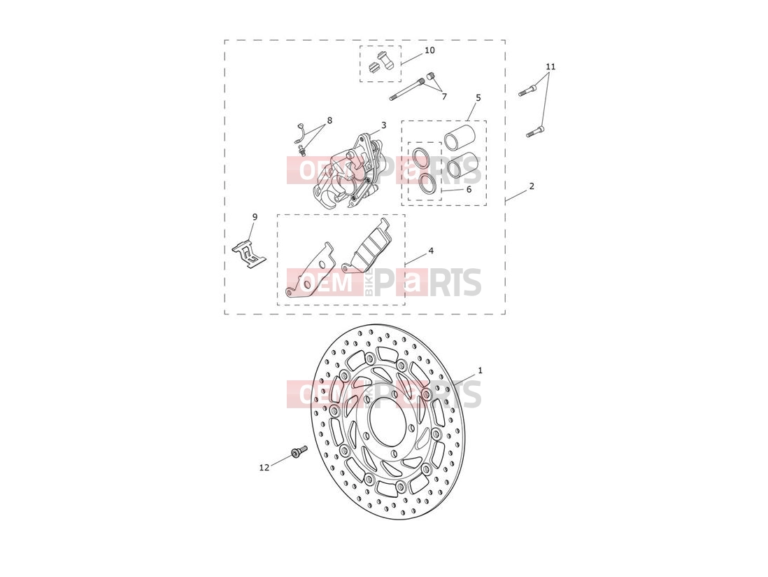 Triumph 2017 STREET CUP Front Brake Caliper & Disc