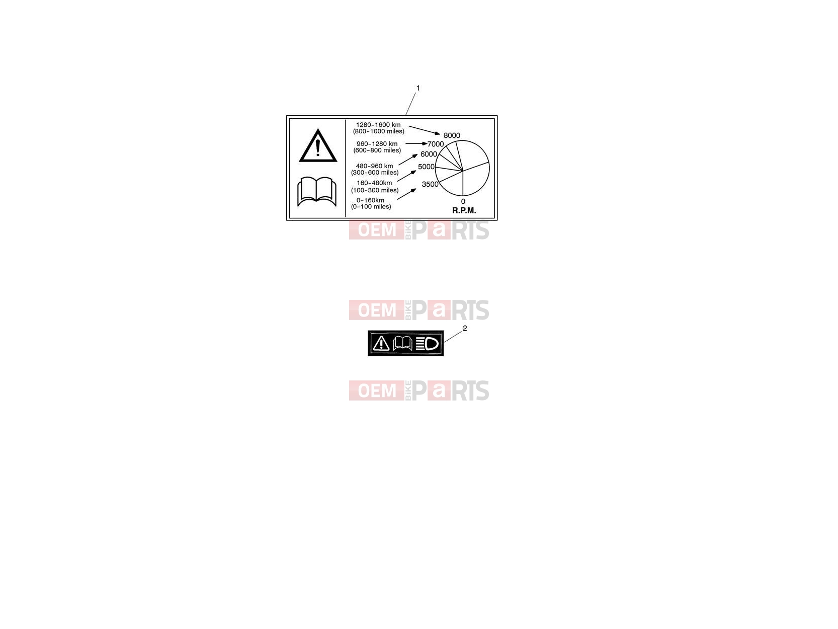 Triumph 2017 STREET CUP Warning Labels