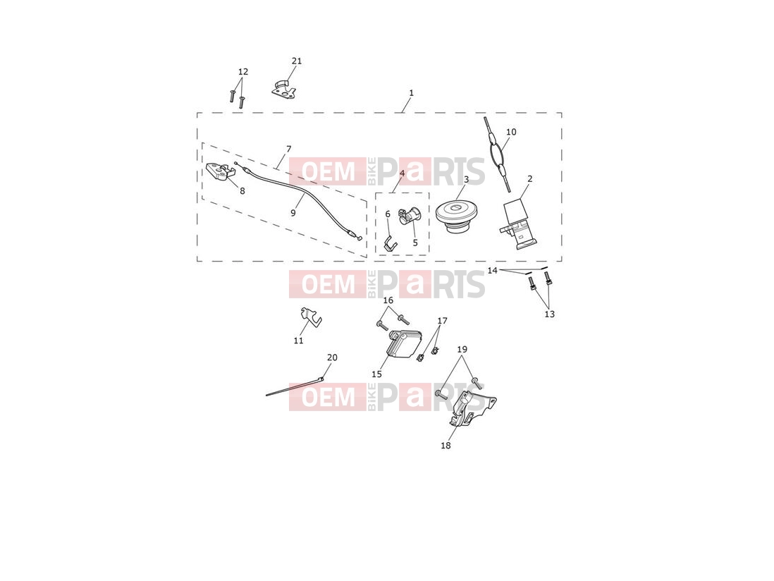 Triumph 2018 STREET CUP Ignition Switch & Lockset