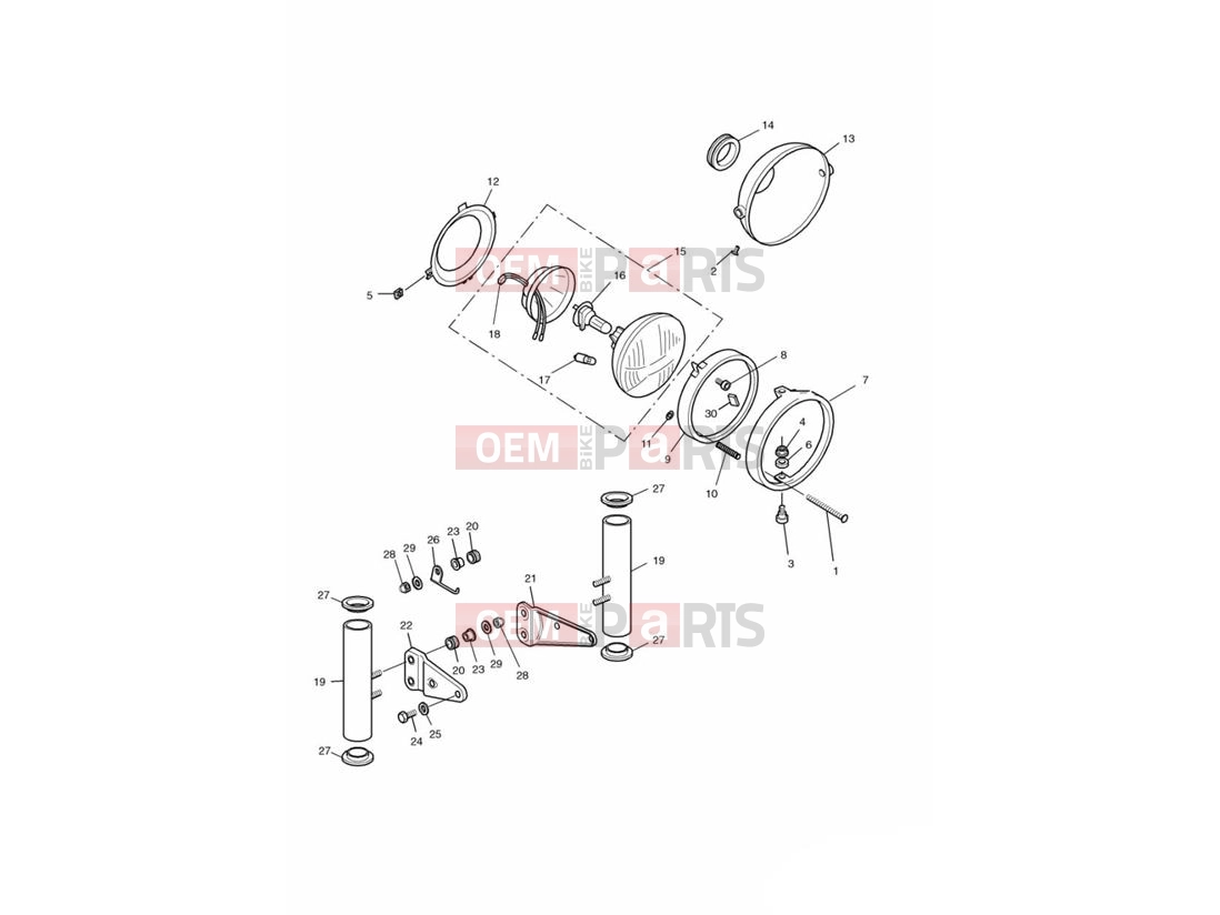 Triumph 1999 LEGEND TT Headlight Assembly