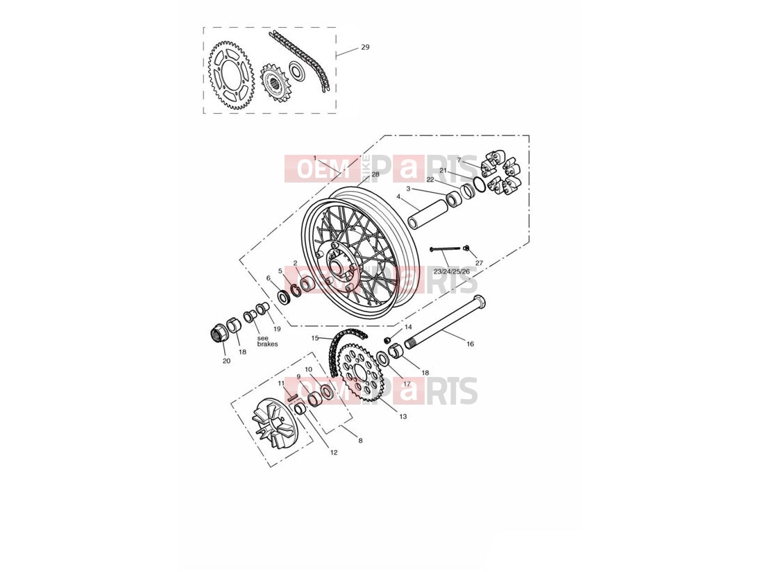 Triumph 2000 LEGEND TT Rear Wheel/Final Drive