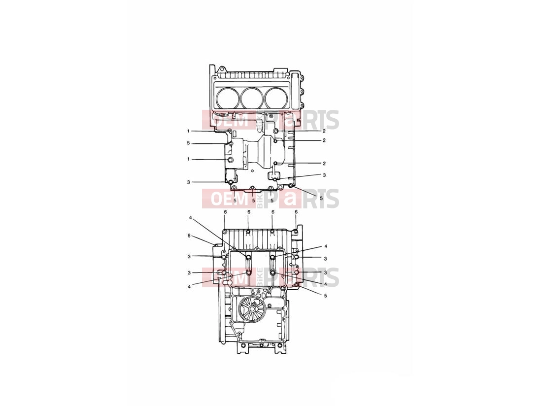 Triumph 2001 LEGEND TT Crankcase Fixings